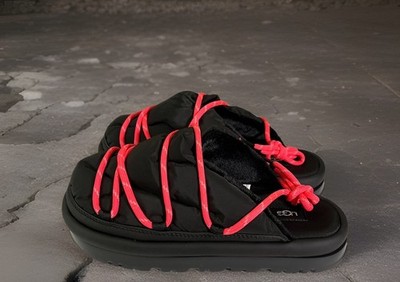 UGG SPACESLIDER TECH SLIDE BLACK (1143951) SIZE 8 WOMAN'S (AUTHENTIC) BRAND NEW