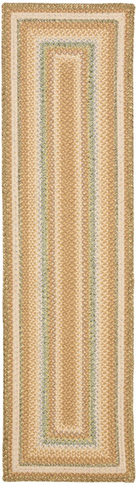 Colección Trenzada 2'3" x 12' Bronceado / Multi BRD314A Hecho a Mano Casa de Campo Re... Foto 2 de 4