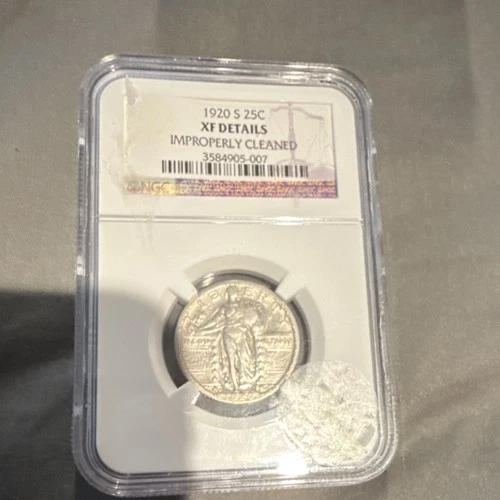 1920 S Standing Liberty Quarter NGC XF Details San Francisco 25C