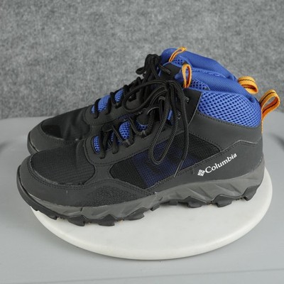 Columbia Boots Mens Size 8.5 Black Blue Techlite Hiking Trail Outdoor BM0163-012