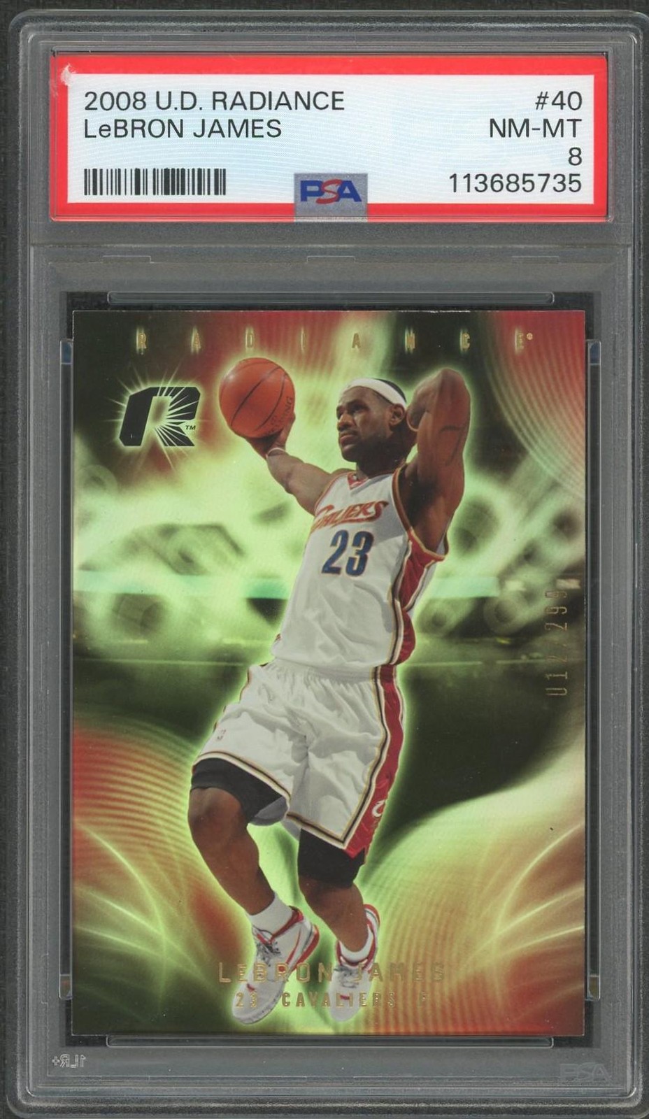 2008 Radiance LeBron James /299 PSA 8