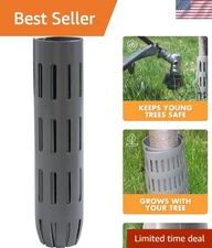 Customizable Grey Tree Trunk Protectors - 9 Inch Height, 100% Recycled Material