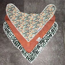 Lot Of 3 Copper Pearl Bandana Drool Bibs for Drooling & Teething Unisex Neutral