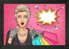 Fashion Pop Art Framed Wall Art Poster Canvas Print Picture