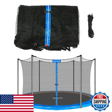 14FT Trampoline Replacement Safety Enclosure Net - 6 Poles, Round Frame