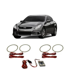 Bright White RF LED Headlight Halo Ring Kit for Infiniti Q40 14-15