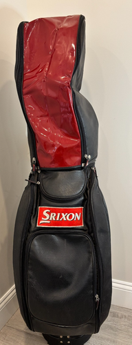 Srixon Golf Cart Bag with 14-way Dividers & Rain Cover Black Red Pre-Owned - Picture 2 of 6