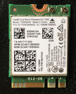 Intel 7265ngw ac dual band  Wireless AC NGFF Card 00JT535 for lenovo thinkpad