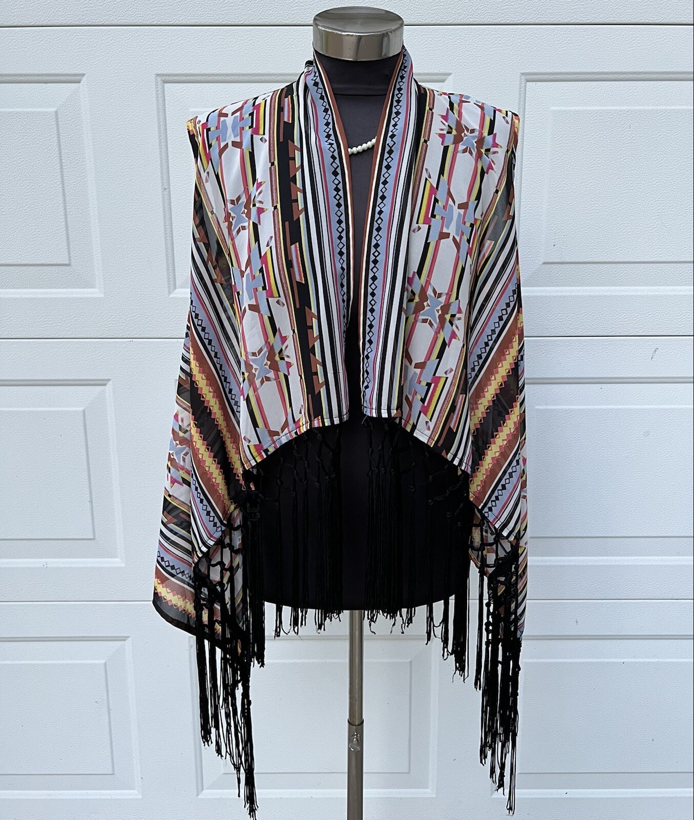 Wrangler Kimono Fringe Aztec Cardigan 