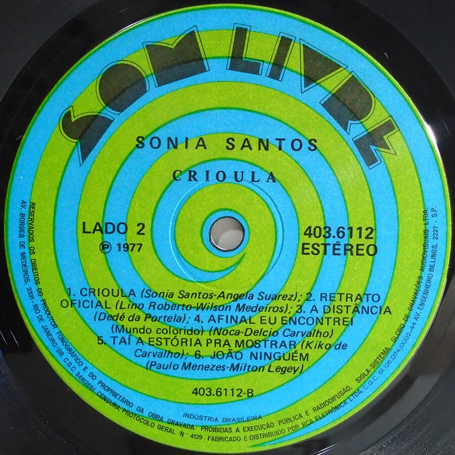 SONIA SANTOS CRIOULA BRAZIL 1977 SAMBA FUNK BREAKS LP FEAT EDSON