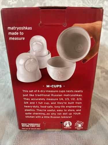 Fred M-Cup Nesting Doll Messbecher weiß Kunststoff - nagelneu - Bild 3 von 6