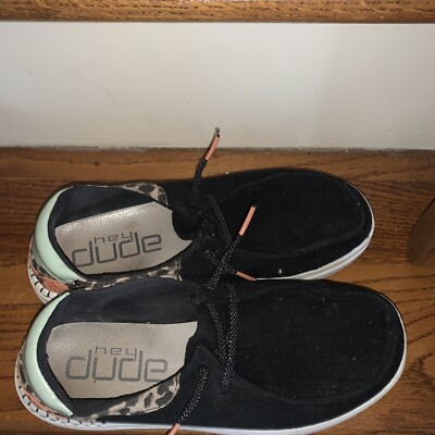 Dollar Zapatos Hey Dude Wendy Rise Jungle Mujer, Leopardo Azul
