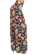 Retro 60  s Print High Waist Palazzo Pants
