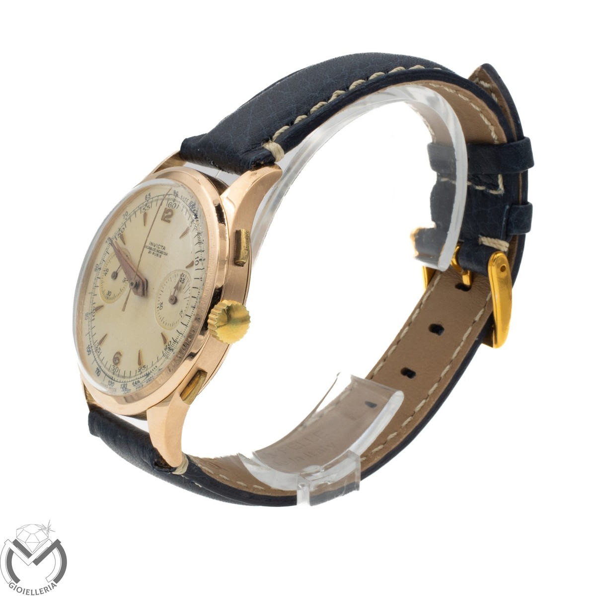 Orologio Cronografo INVICTA Valjoux 22 Oro 18 kt 750 carica manuale uomo