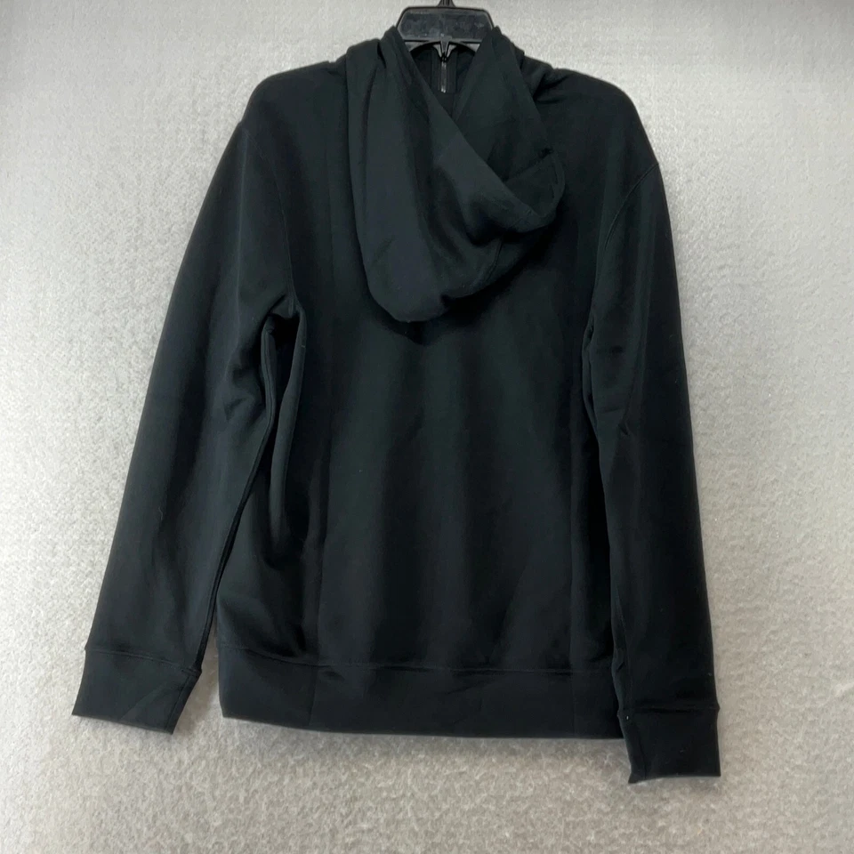 Sudadera con Capucha Gilly Hicks Para Mujer Talla Mediana Negra Manga Larga 1/4 Cremallera Bolsillo Pullover Foto 3 de 4