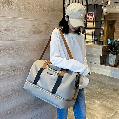 Wasserdichte Reisetasche Sport Fitnessstudio Weekender Gepäcktasche mit Schuhfach - Bild 21 von 31