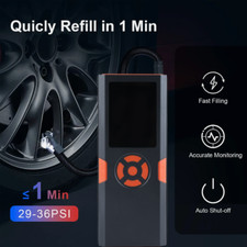 150 PSI Air Compressor Tire Inflator Fits Car Moto Bike Tires Air Pump Cordless