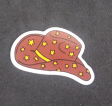 Star Spangled Cowgirl Hat Western Cowgirl Sticker 1.18" x 1.78" AW 