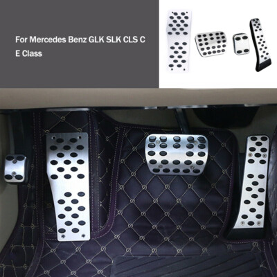 Car Footrest Gas Brake Pedal Cover Trim For Mercedes Benz C E Class GLK SLK CLS
