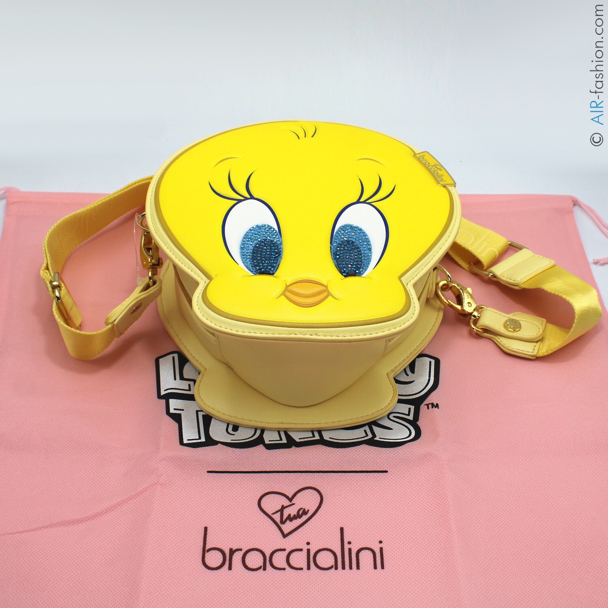 braccialini Tweety トゥイーティー 未使用 ストラップ 箱 Braccialini Looney Tunes designer Tweety Bird shaped yellow