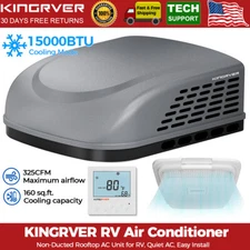RV Air Conditioner Rooftop 15000 BTU Cooling Non-Ducted Camper Trailer Quieter