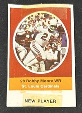 1972 Sunoco NFL New Player Update Stamp Bobby Moore St. Louis Cardinals A Rashad