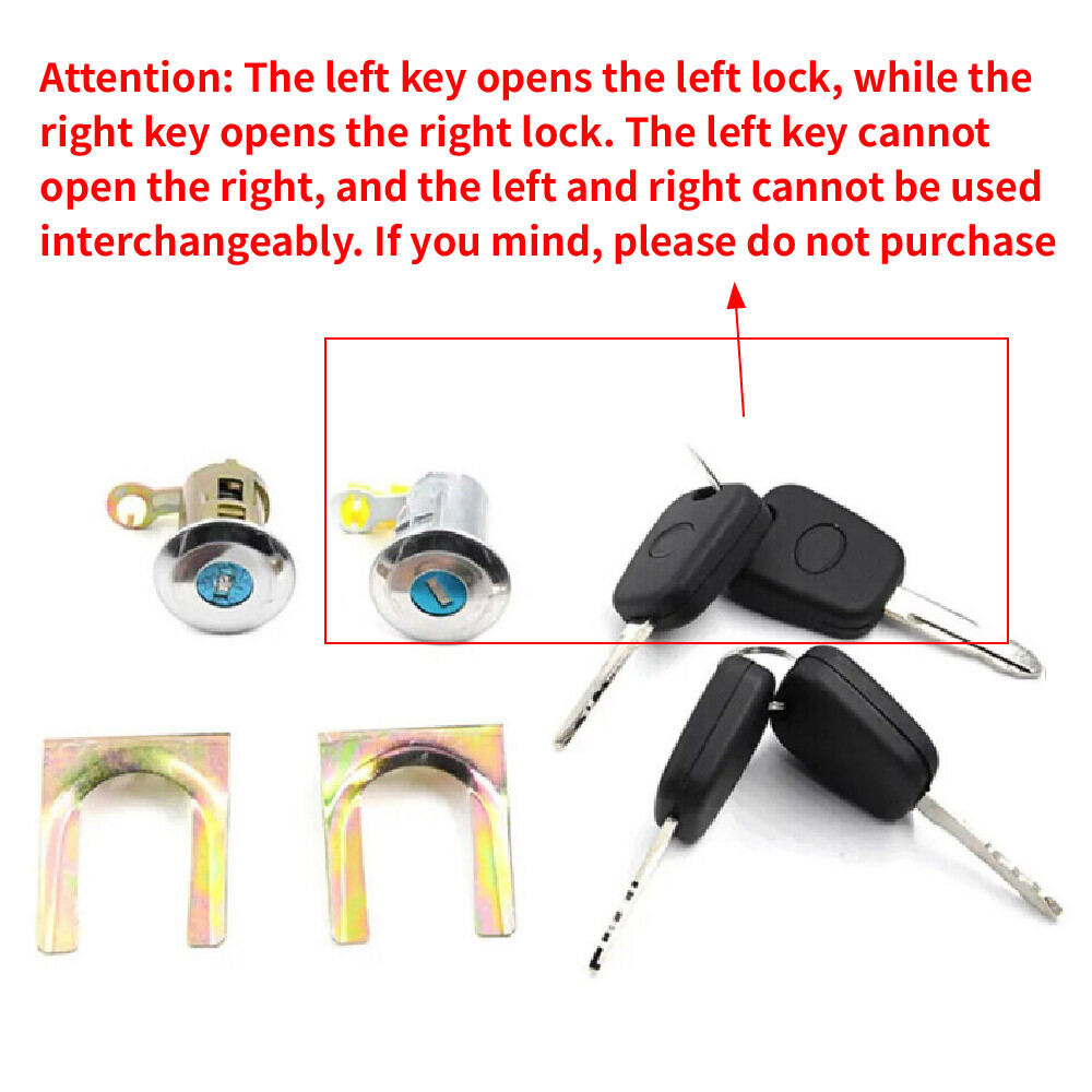 CANJPTON Cylindre Serrure de cylindre Set Bloc d'allumage et serrure de porte avec clé Compatible avec Citroen C1 Peugeot 107 Toyota Aygo N0501412 N0502200 9170.Y8 1608746380