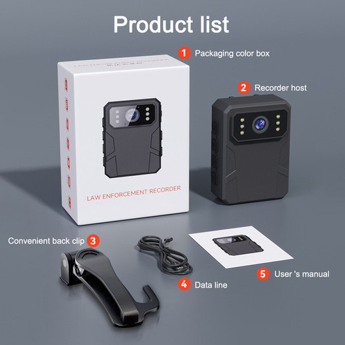 Support 128GB Police Body Worn Camera Security 4K 2K Night Vision Audio Recorder - Picture 20 of 24
