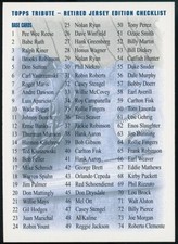 2001 Topps Tribute Retired Jersey Edition Silver Base Set  #1-90 $590 MINT