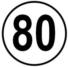Znak prędkości Witte 80 km/h 200mm
