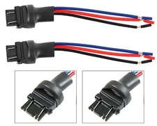 Pigtail Wire Male Socket 3157 T25 Two Harness Cable Back Up Reverse Plug OE