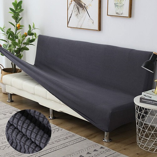 Slipcover Without Armrests Armless Sofa Cover Stretch Couch Sofa Bed Protector - Picture 3 of 38