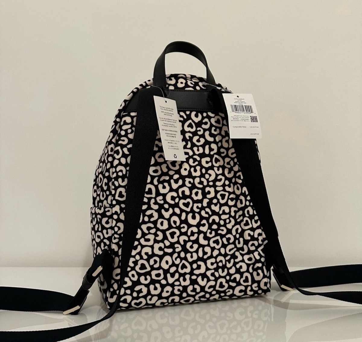 Kate Spade New York Chelsea Leopard Heart Medium Backpack | eBay