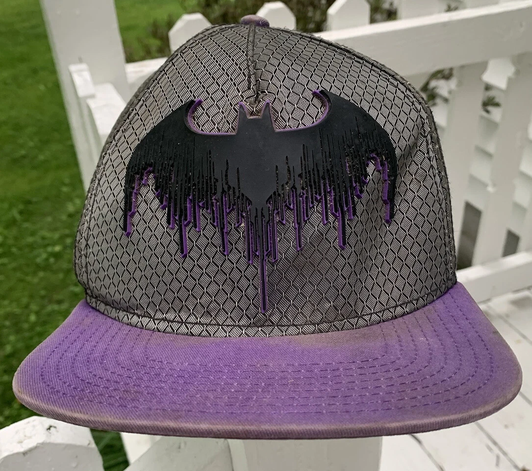 DC Comics Purple and Gray Suede Snapback Hat Unisex Dc snapback hat purple - Gem main image 2