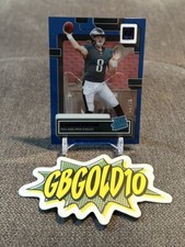 2022 Panini Clearly Donruss Carson Strong Blue Rated Rookie /99 Eagles RC