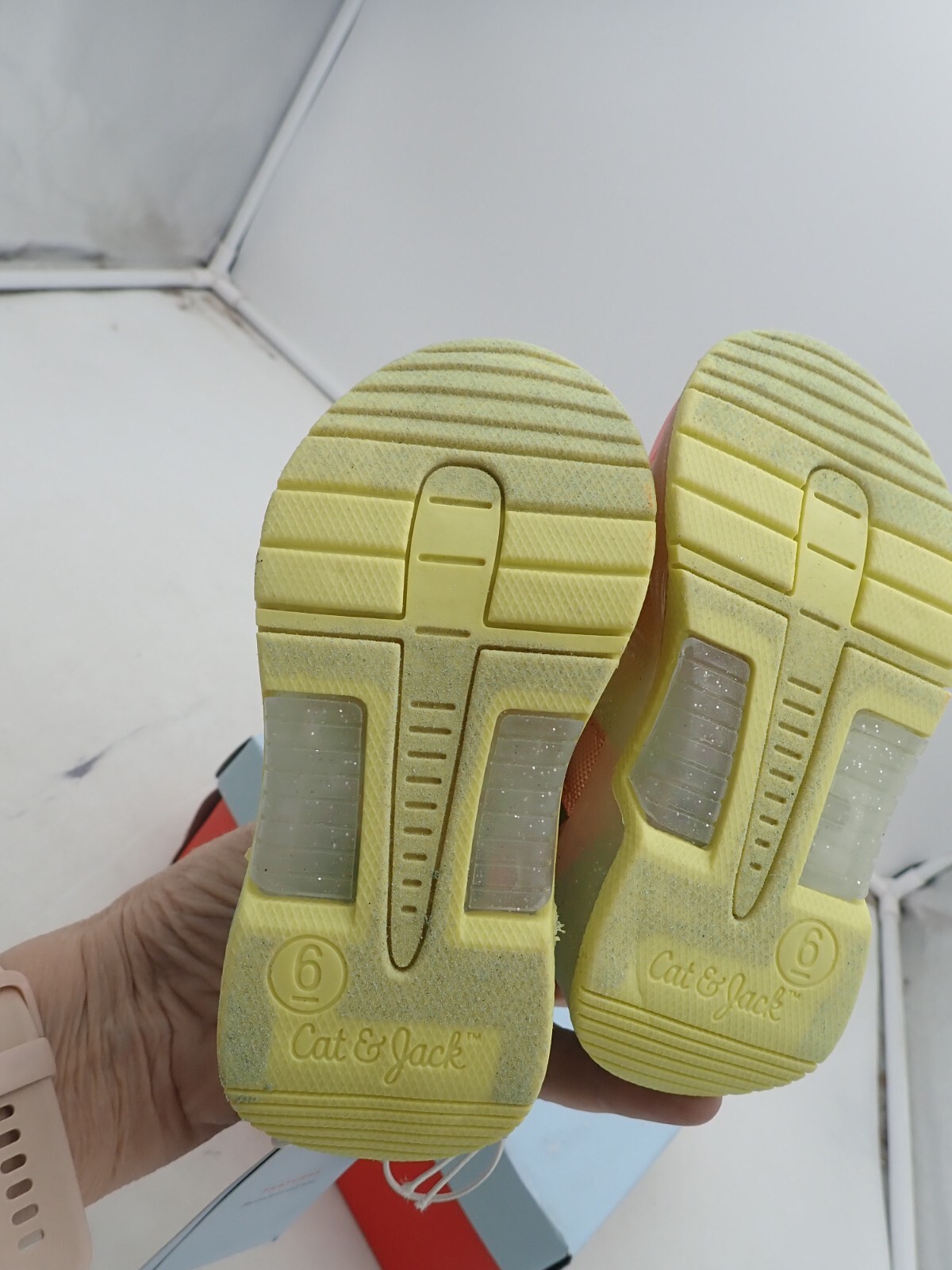 Cat & Jack Toddler Reese Light-up Strap Sneakers Sizes 5 & 6 MultiColored