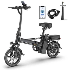 14Inch Ebike 500W Folding Electric Bike Bicycle 48V 10.4AH 22MPH 28Miles
