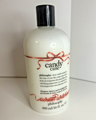 Philosophy Scented Candy Cane Shampoo Shower Gel & Bubble Bath 16 oz Sealed New