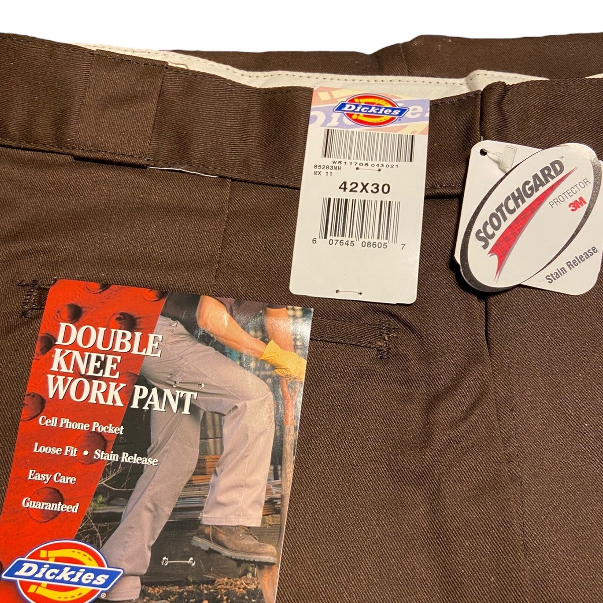 Dickies Mens 85283 Loose Fit Double Knee Cell Pocket Work Pants