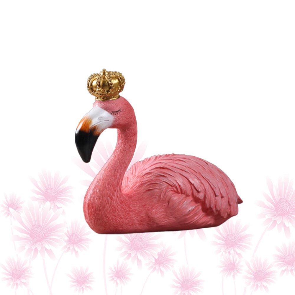 Flamingo Ornament Desktop Birds Sculpture Flamingos Stuffed Animal Lovers