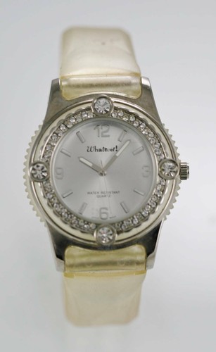 Whatever Orologio Donna Trasparente Gomma Inox Argento Impermeabile White Quarzo - Foto 1 di 3