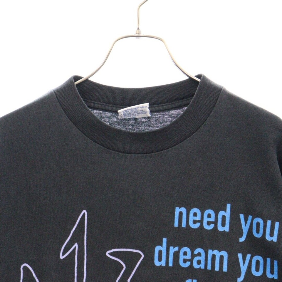 VINTAGE 90s nine inch nails down word spiral eraser print long sleeve