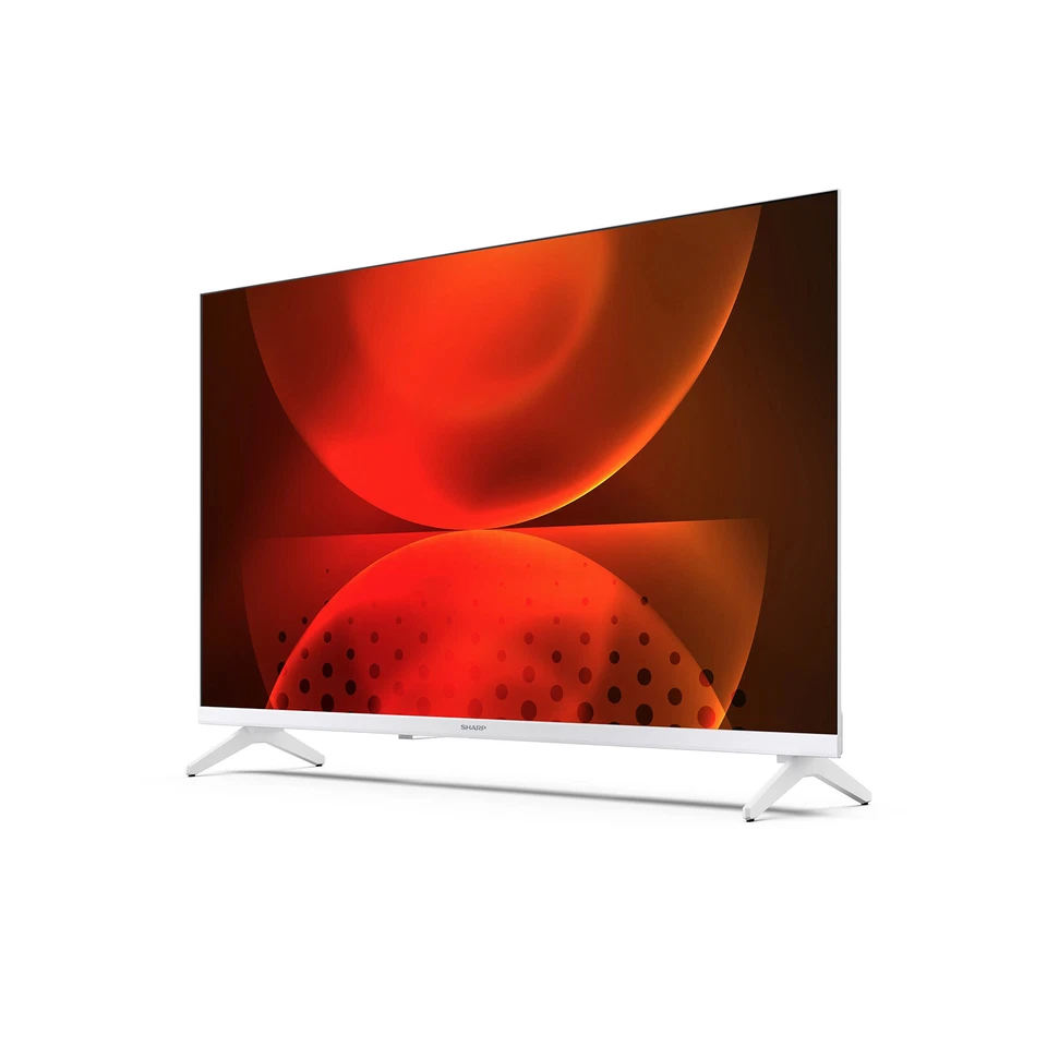 Smart TV Sharp Aquos 32" HD Frameless Android TV DVB T2 WiFi HDMI Bianco 32FH2EW - Immagine 3 di 4