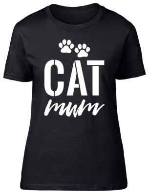 Cat Mum Fitted Damen Frauen T-Shirt