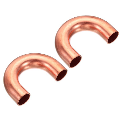 16mm 64x44mm 2Pack Winkelstück Kupfer Rohrfitting 180 Grad Biegeschweißen