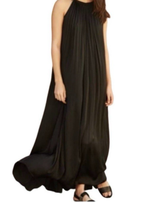 VINCE Black Pleated Flowy High Neck Maxi Gown Dress Sz 8 Vacation Resort Cruise | eBay VINCE Black Pleated Flowy High Neck Maxi Gown Dress Sz 8 Vacation Resort Cruise | eBay