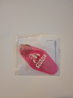 NEW What's Your Sign Scorpio Acrylic Zodiac Sign Pink Keychain