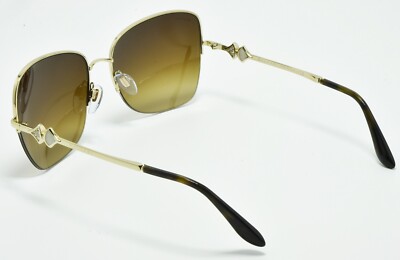 Bvlgari Gold Frame Sunglasses with Brown Gradient Lenses BVLGARI Le Gemme 6186 Brown 18K Pale Gold Plated Round Jewel  main image 2