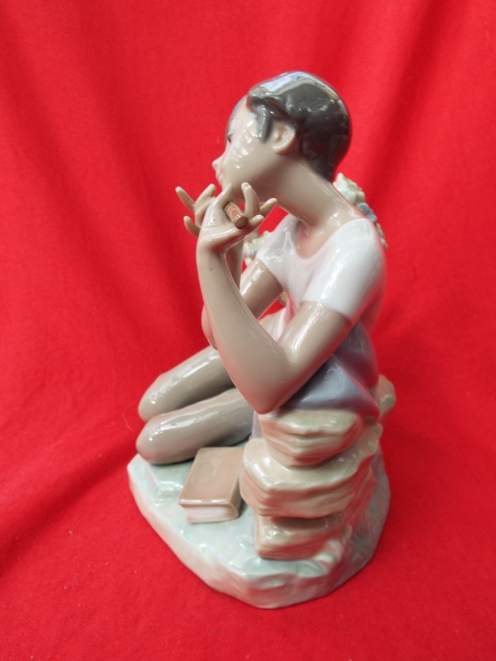 LLADRO " Student Flute Player" 4837 Retired Large Figurine eBay