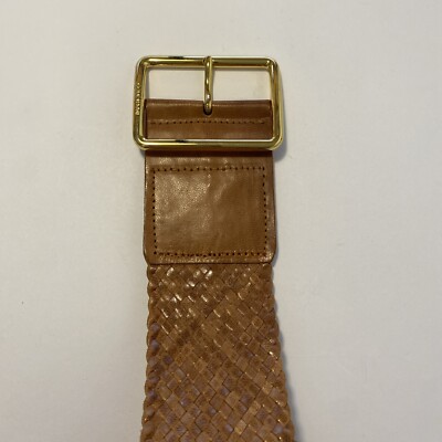 Cole Haan weave gold belt Sz L Cole Haan Woven Women main image 2